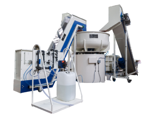 Systèmes d'automatisation sur mesure pour les machines de tribofinition.
