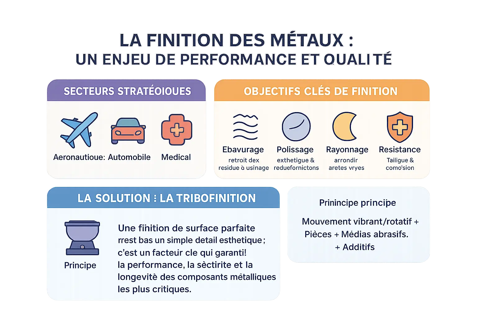 Illustration de finition de surface métallique