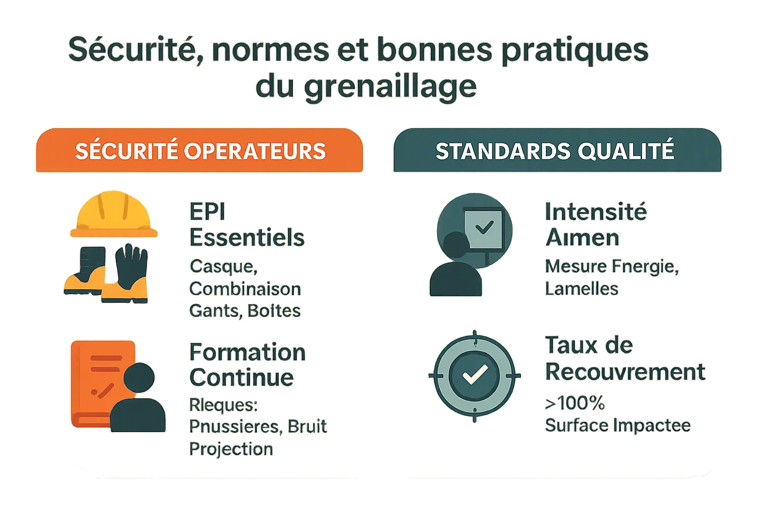 Illustration of shot-blasting safety standards
