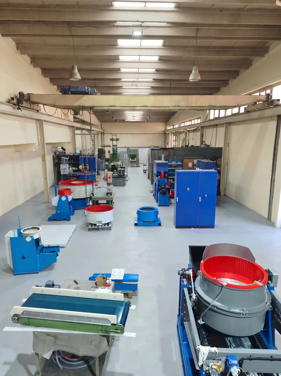 L'atelier Finishtech à Reims : les machines arrivent, sont montées et réglées ici avant de partir chez nos clients.